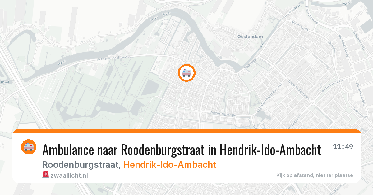 Ambulance naar Roodenburgstraat in Hendrik-Ido-Ambacht — 6 apr 2026