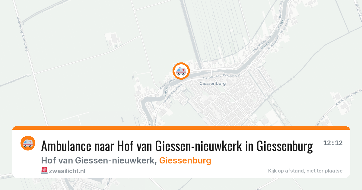 Ambulance naar Hof van Giessen-nieuwkerk in Giessenburg — 13 apr 2026