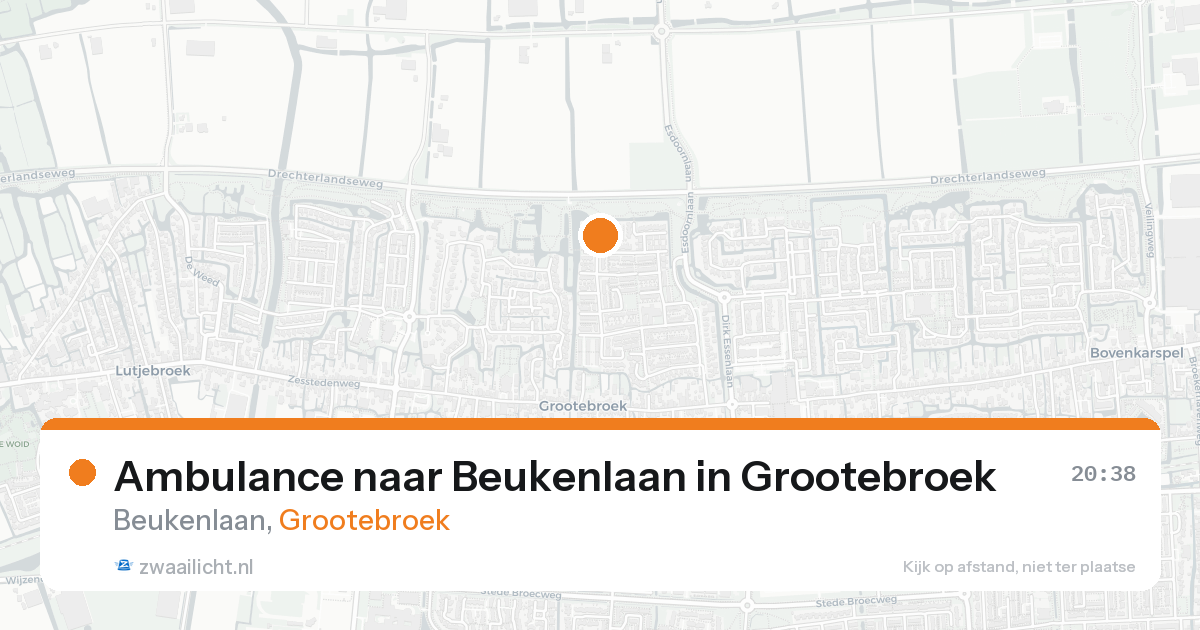 Ambulance naar Beukenlaan in Grootebroek — 21 aug 2026