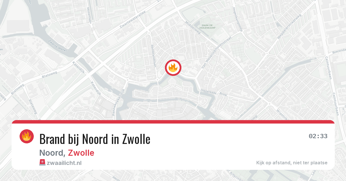 Brand bij Noord in Zwolle — 6 jul 2026