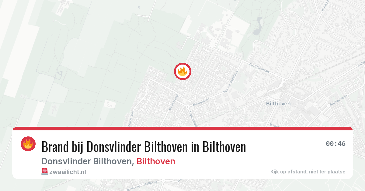 Brand bij Donsvlinder Bilthoven in Bilthoven — 23 mei 2026