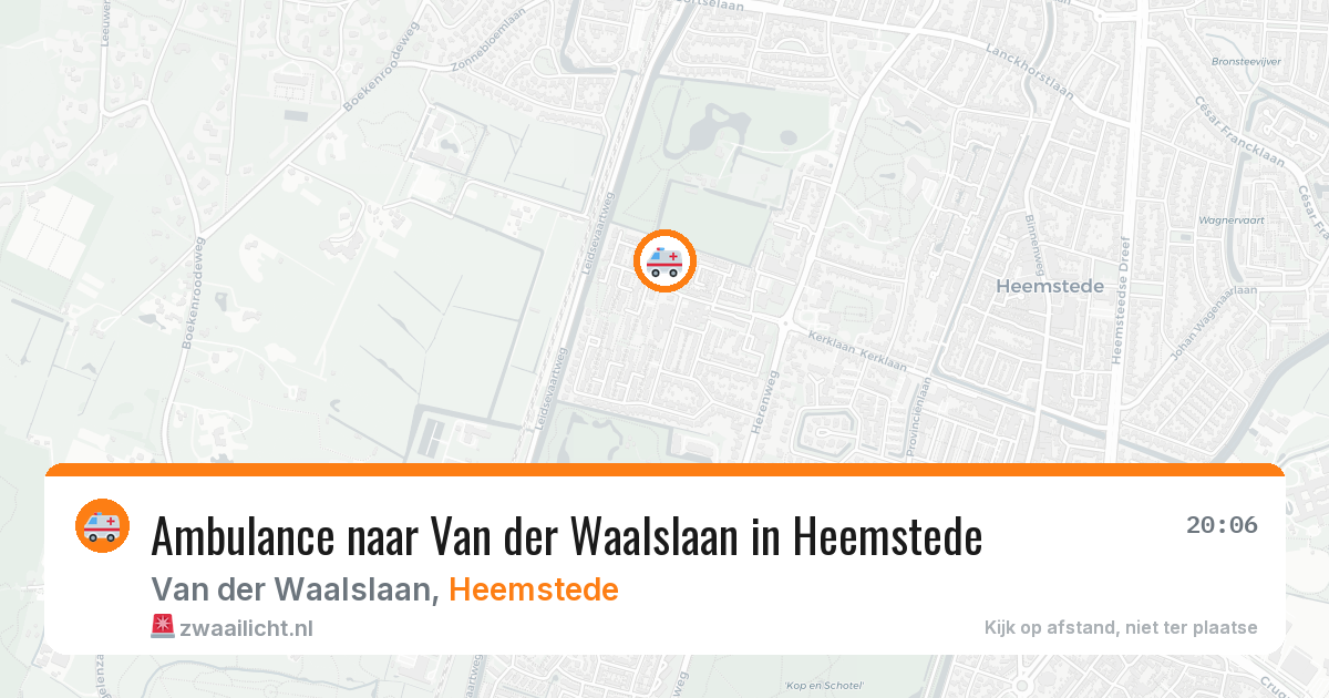 Ambulance naar Van der Waalslaan in Heemstede — 21 mei 2026
