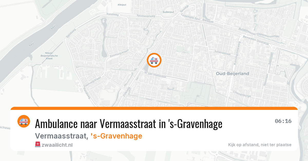 Ambulance naar Vermaasstraat in 's-Gravenhage — 25 mrt 2026