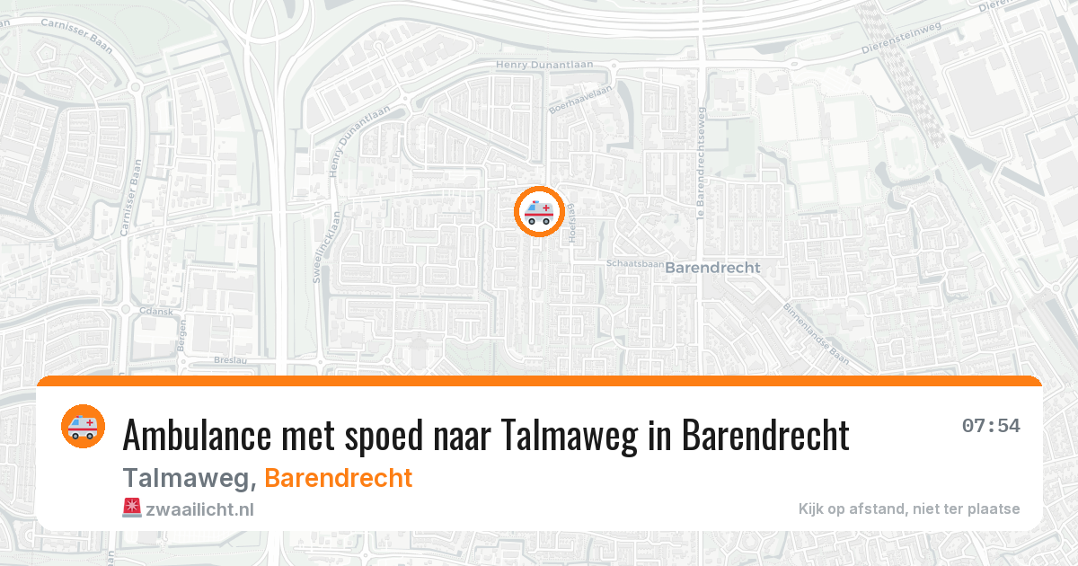 Ambulance met spoed naar Talmaweg in Barendrecht — 15 mrt 2026