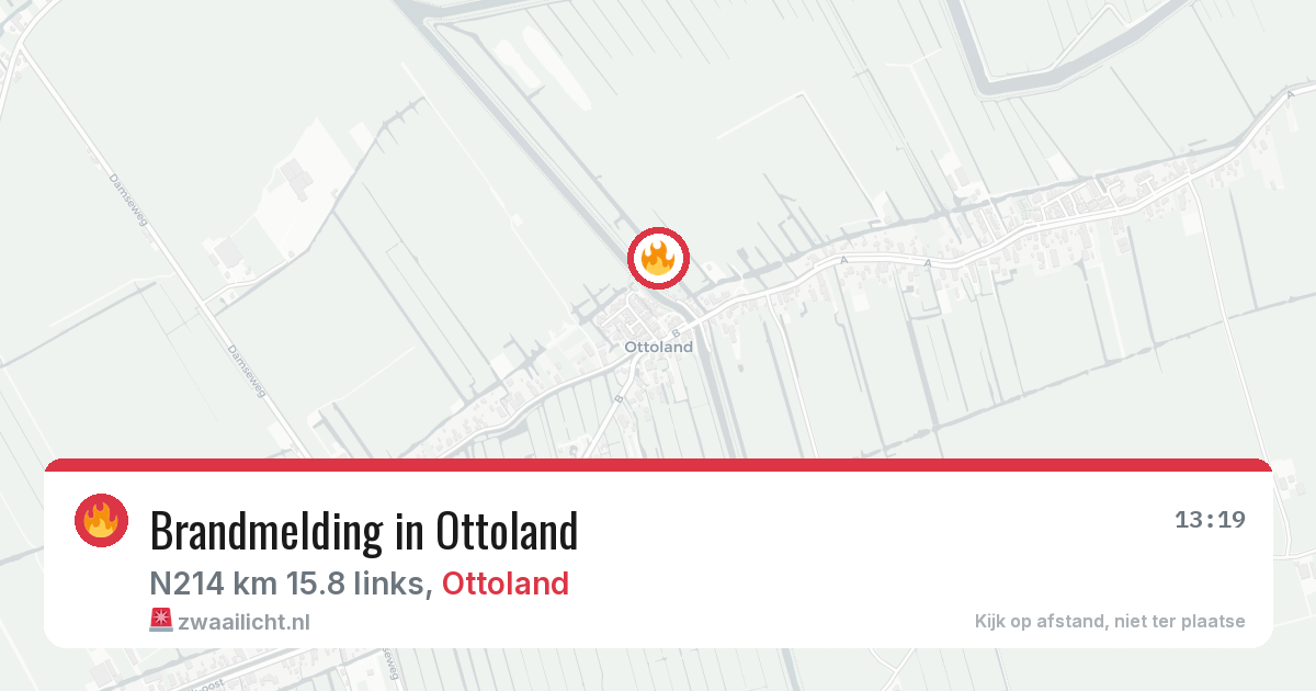 Brandmelding in Ottoland — 31 jul 2026