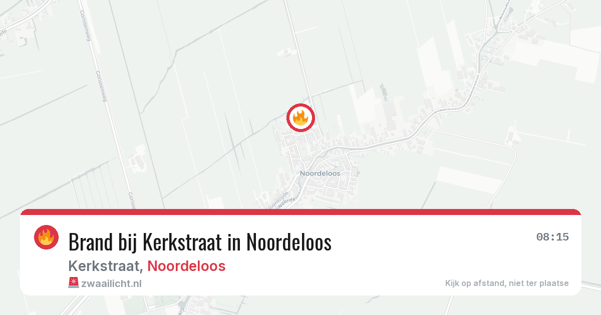 Brand bij Kerkstraat in Noordeloos — 17 jun 2026