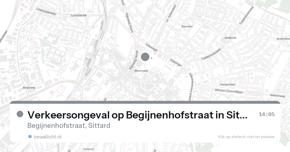 Verkeersongeval op Begijnenhofstraat in Sittard — 26 aug 2026