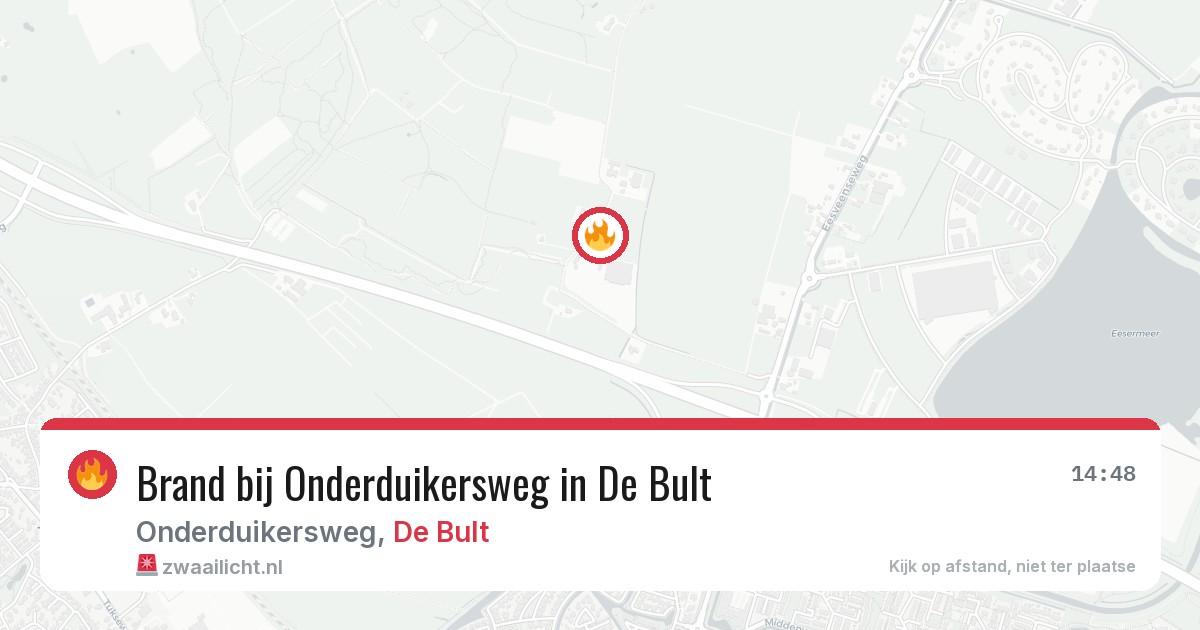 Brand bij Onderduikersweg in De Bult — 19 jun 2026