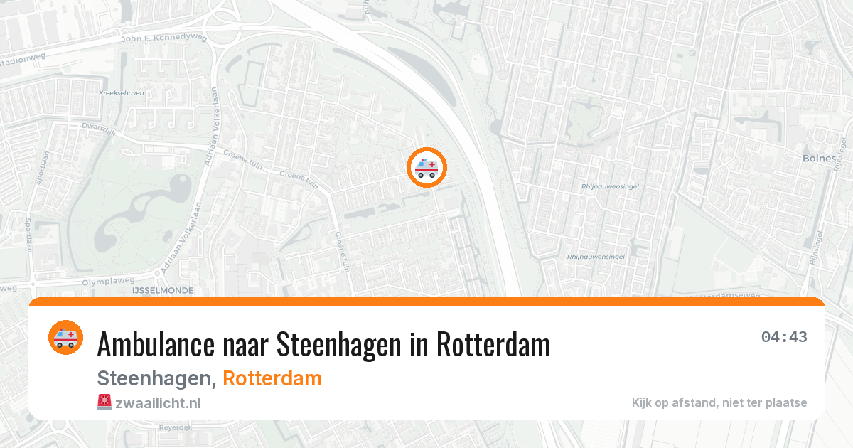 Ambulance naar Steenhagen in Rotterdam — 24 mrt 2026
