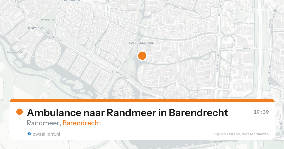 Ambulance naar Randmeer in Barendrecht — 21 aug 2026