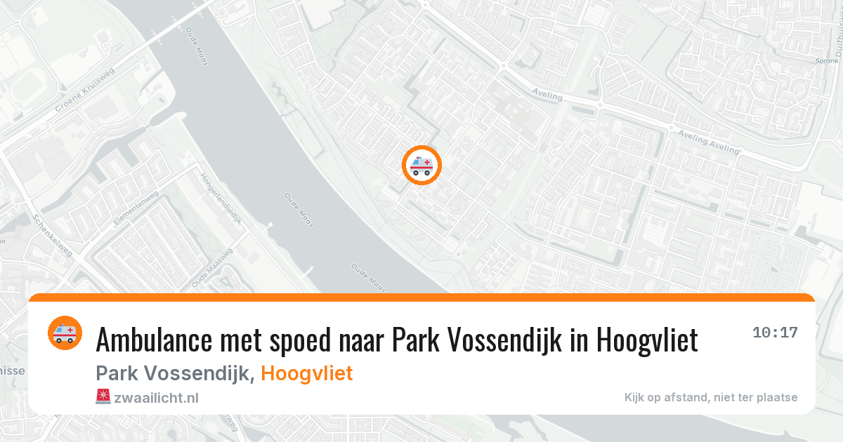 Ambulance met spoed naar Park Vossendijk in Hoogvliet — 9 aug 2026