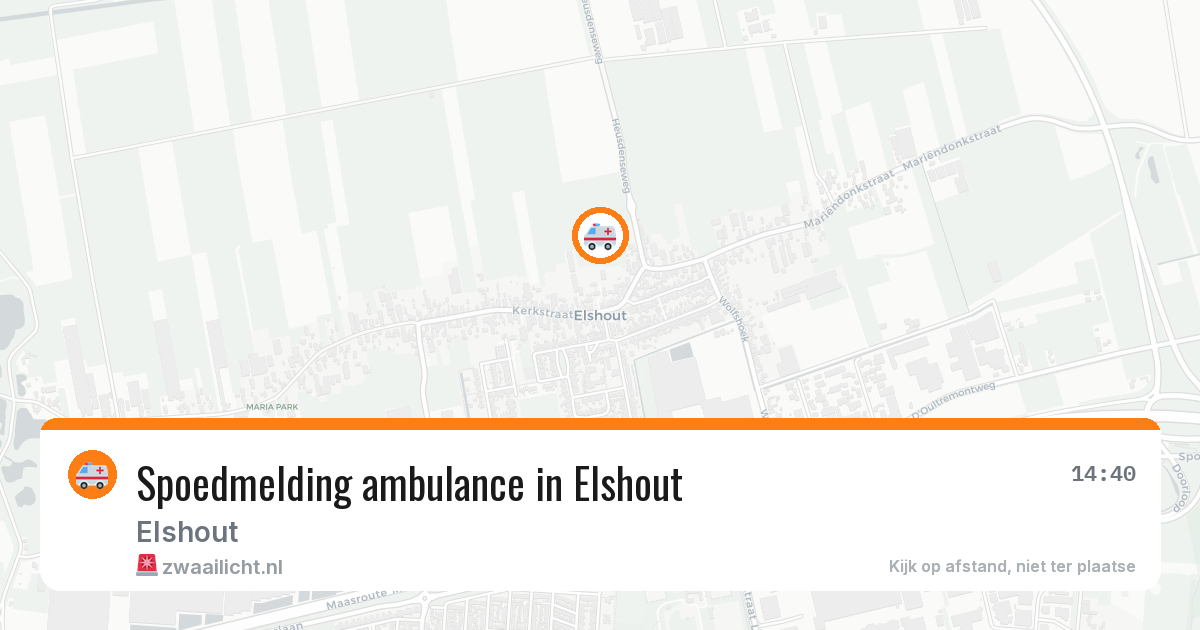 Spoedmelding ambulance in Elshout — 29 mrt 2026