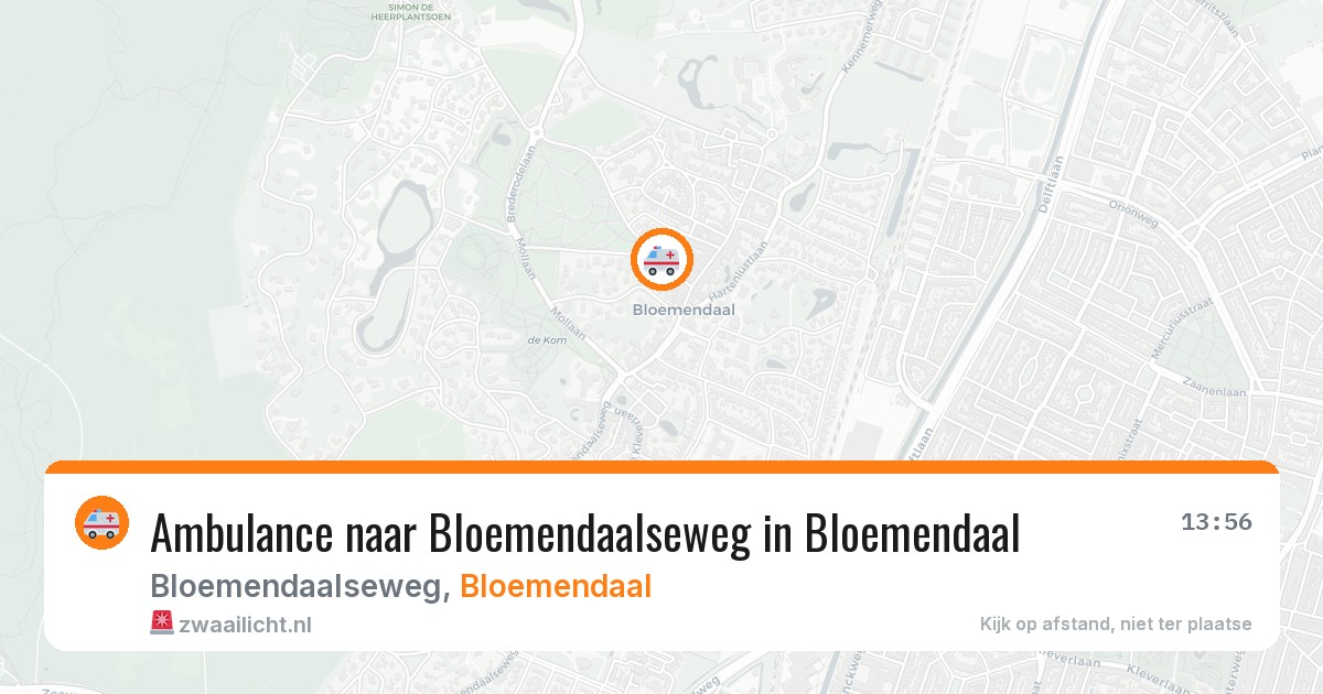 Ambulance naar Bloemendaalseweg in Bloemendaal — 3 aug 2026