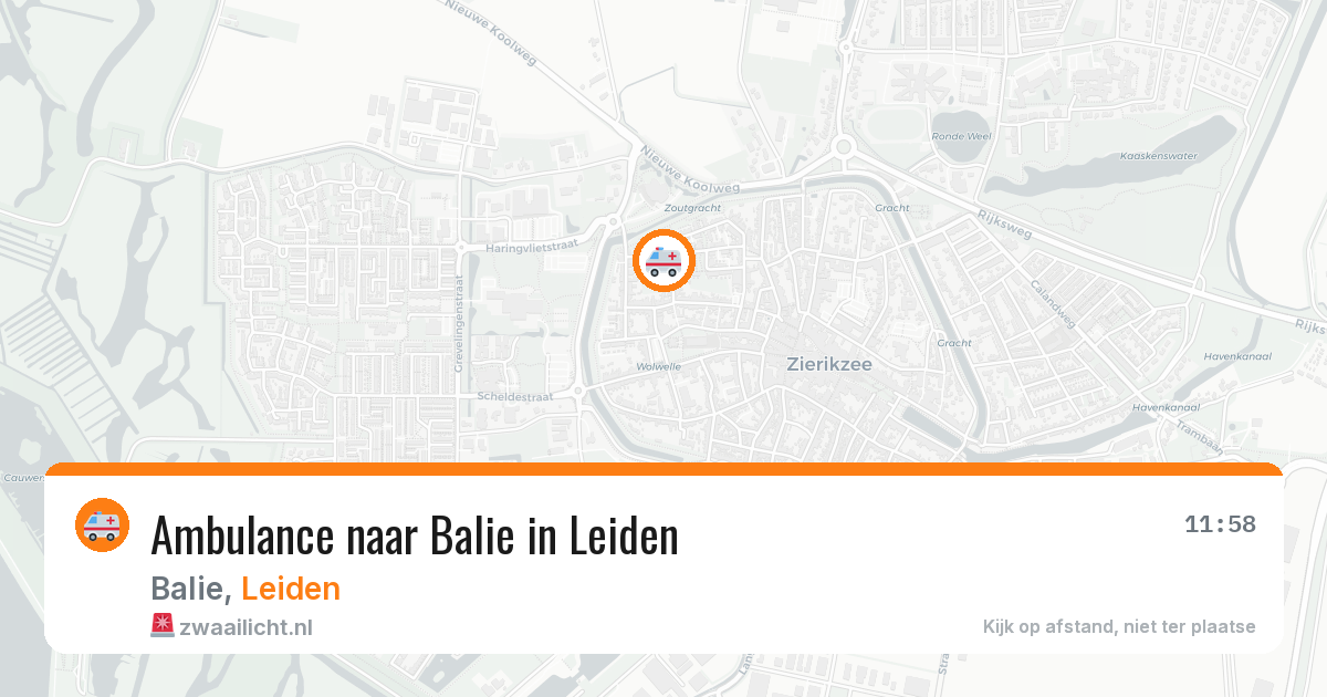 Ambulance naar Balie in Leiden — 11 aug 2026