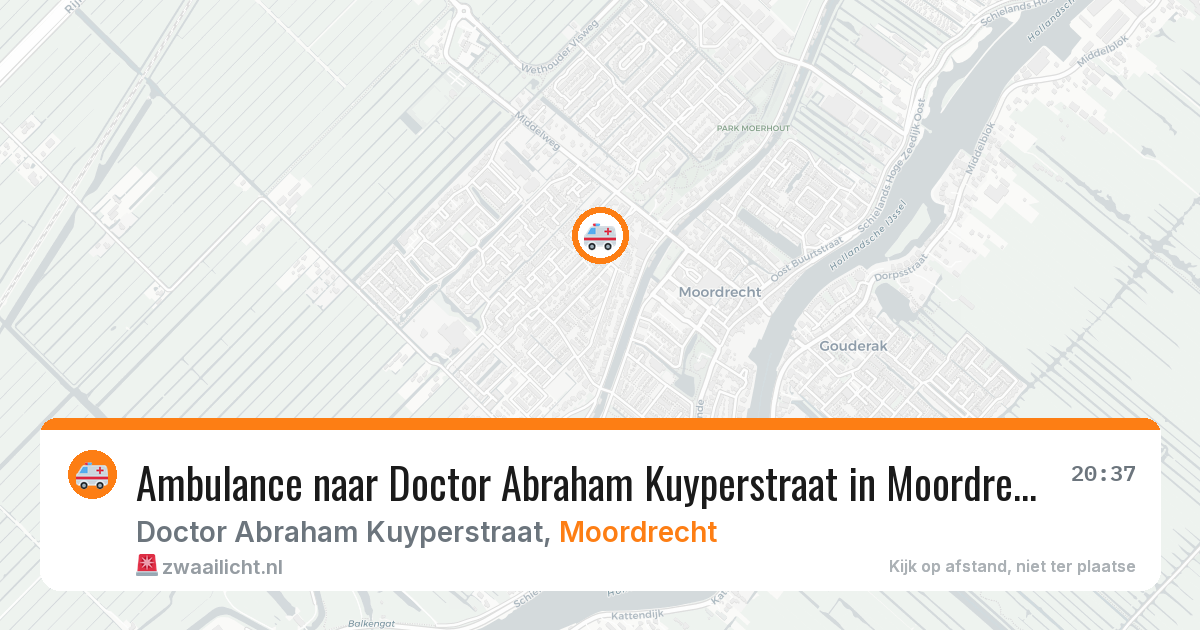 Ambulance naar Doctor Abraham Kuyperstraat in Moordrecht — 10 aug 2026