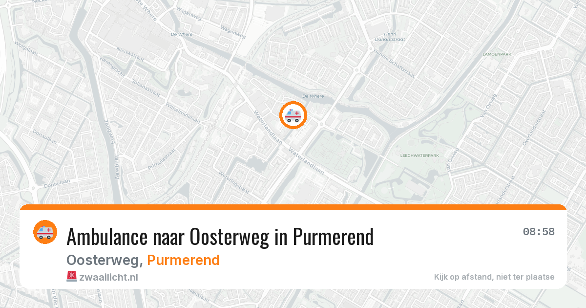 Ambulance naar Oosterweg in Purmerend — 16 feb 2026
