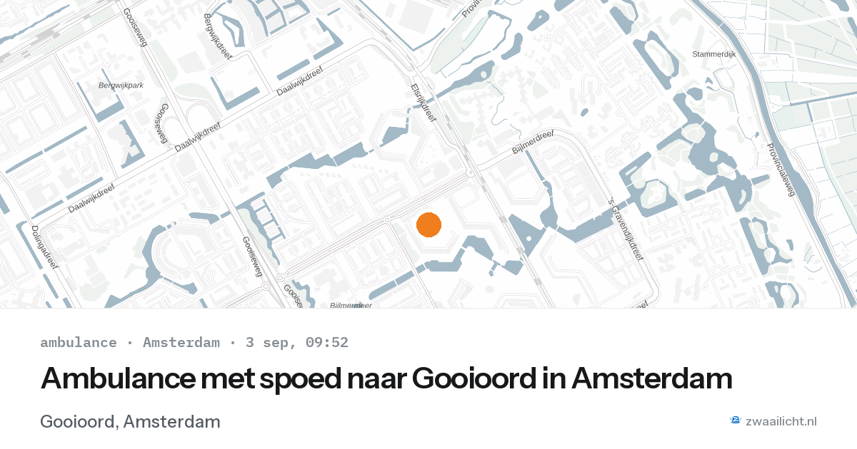 Ambulance met spoed naar Gooioord in Amsterdam — 3 sep 2026