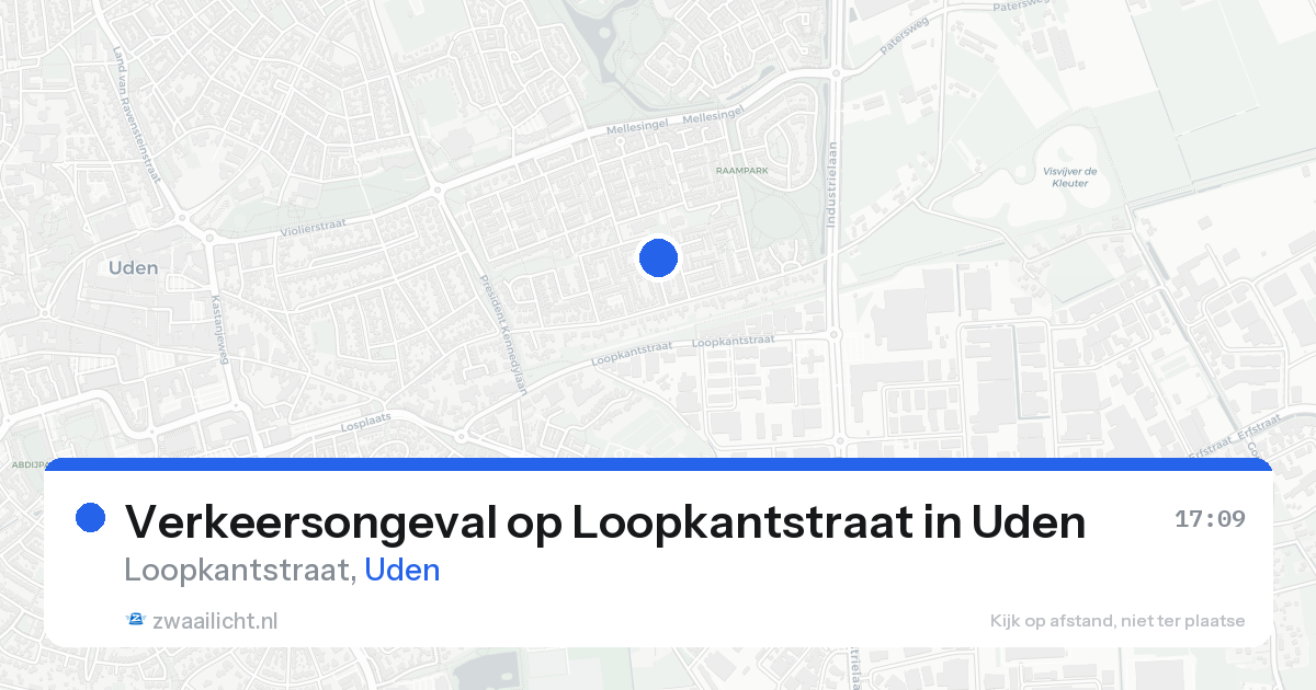 Verkeersongeval op Loopkantstraat in Uden — 25 aug 2026