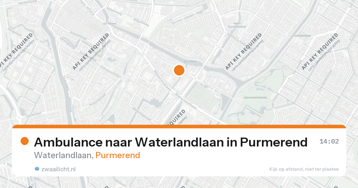 Ambulance naar Waterlandlaan in Purmerend — 26 aug 2026