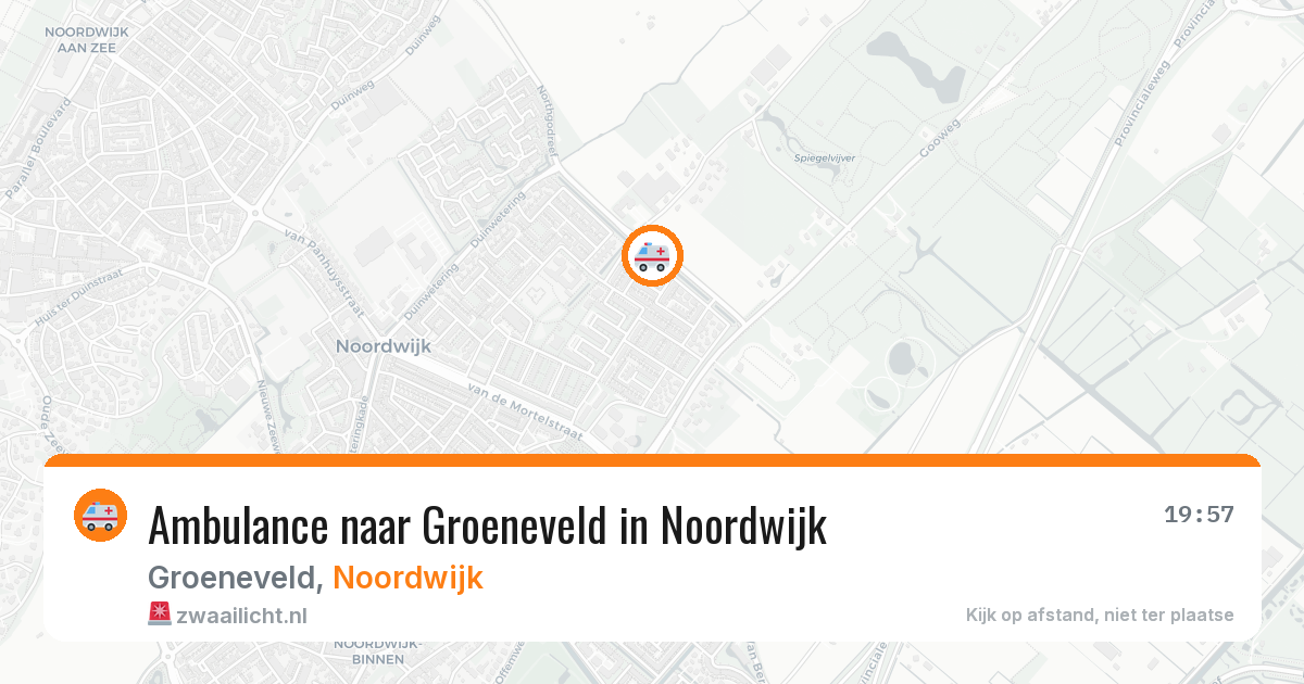 Ambulance naar Groeneveld in Noordwijk — 27 jul 2026
