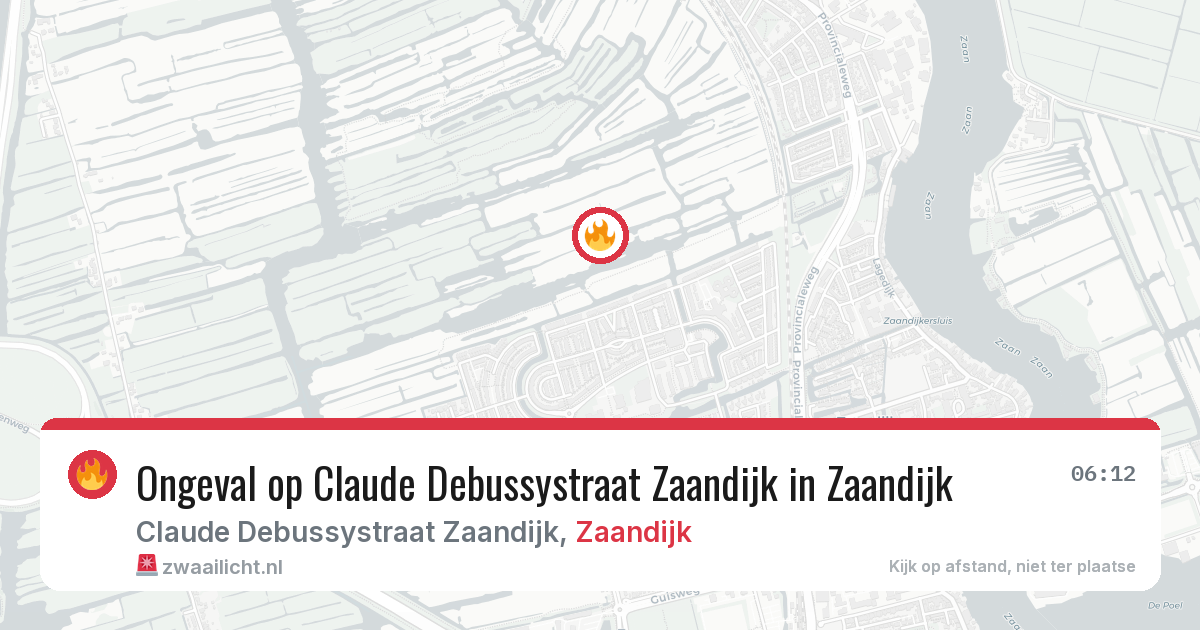 Ongeval op Claude Debussystraat Zaandijk in Zaandijk — 3 aug 2026