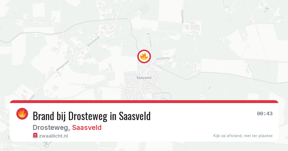 Brand bij Drosteweg in Saasveld — 19 jun 2026
