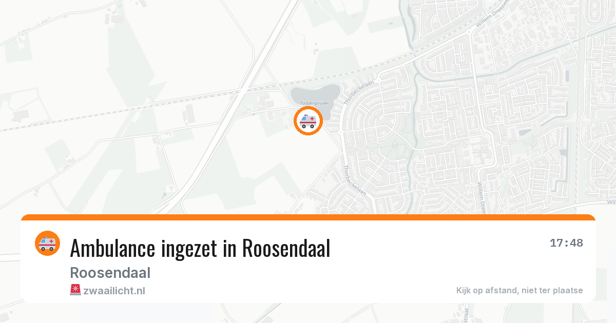 Ambulance ingezet in Roosendaal — 10 aug 2026