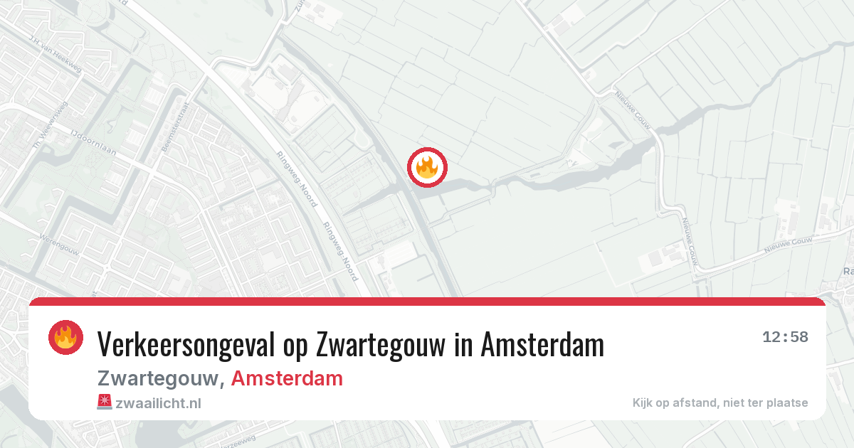 Verkeersongeval op Zwartegouw in Amsterdam — 4 mei 2026
