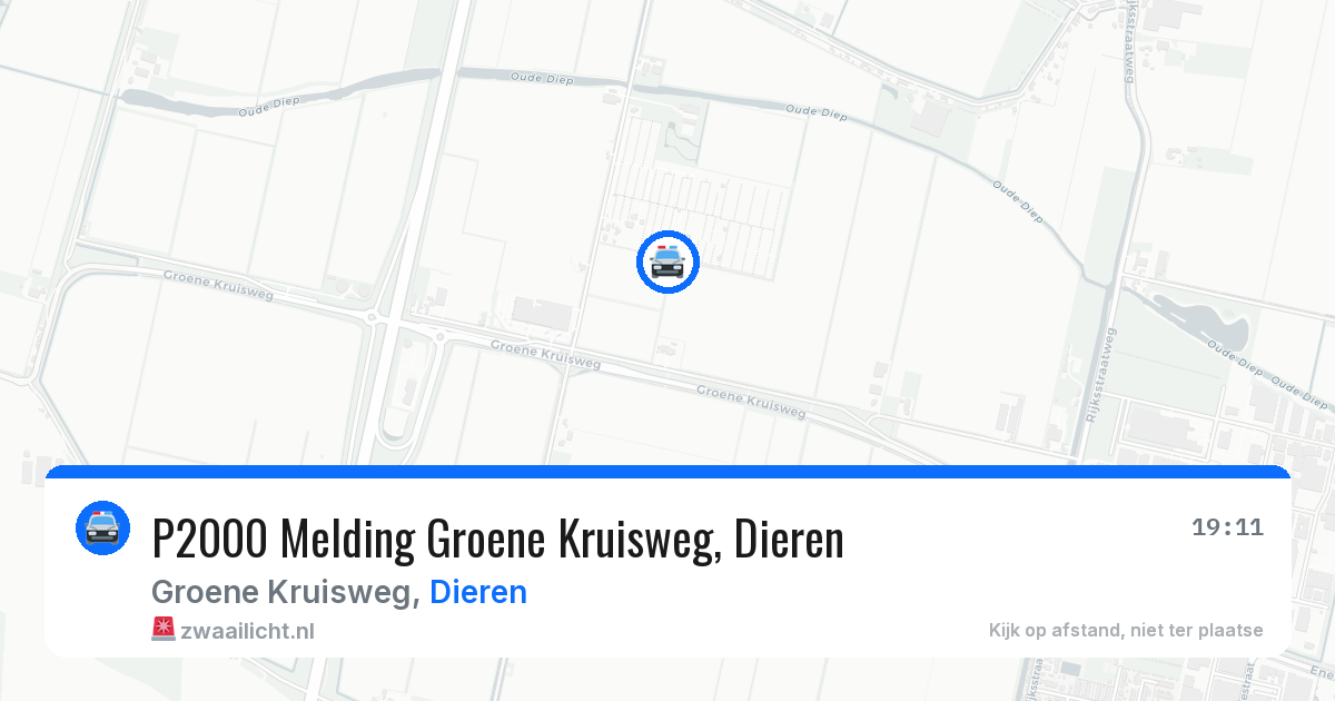P2000 Melding Groene Kruisweg, Dieren — 20 jun 2026