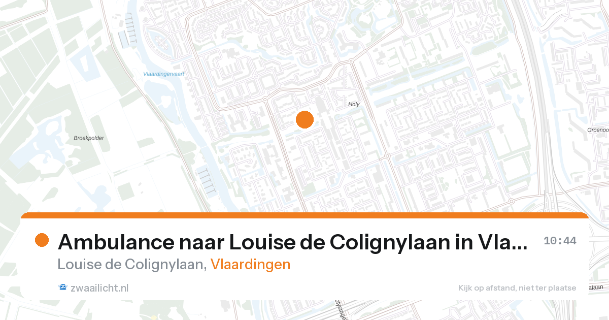 Ambulance naar Louise de Colignylaan in Vlaardingen — 27 aug 2026