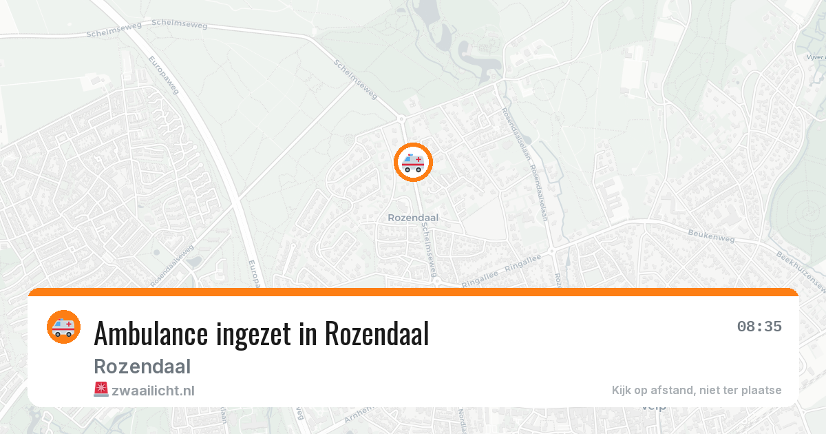 Ambulance ingezet in Rozendaal — 5 aug 2026