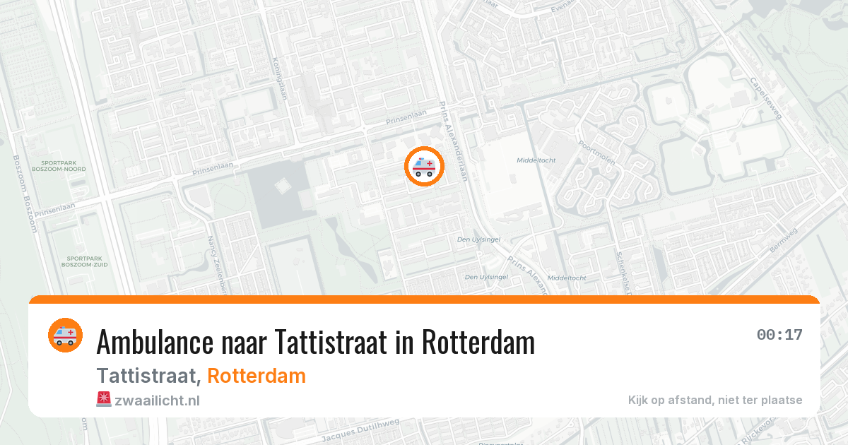 Ambulance naar Tattistraat in Rotterdam — 24 mei 2026