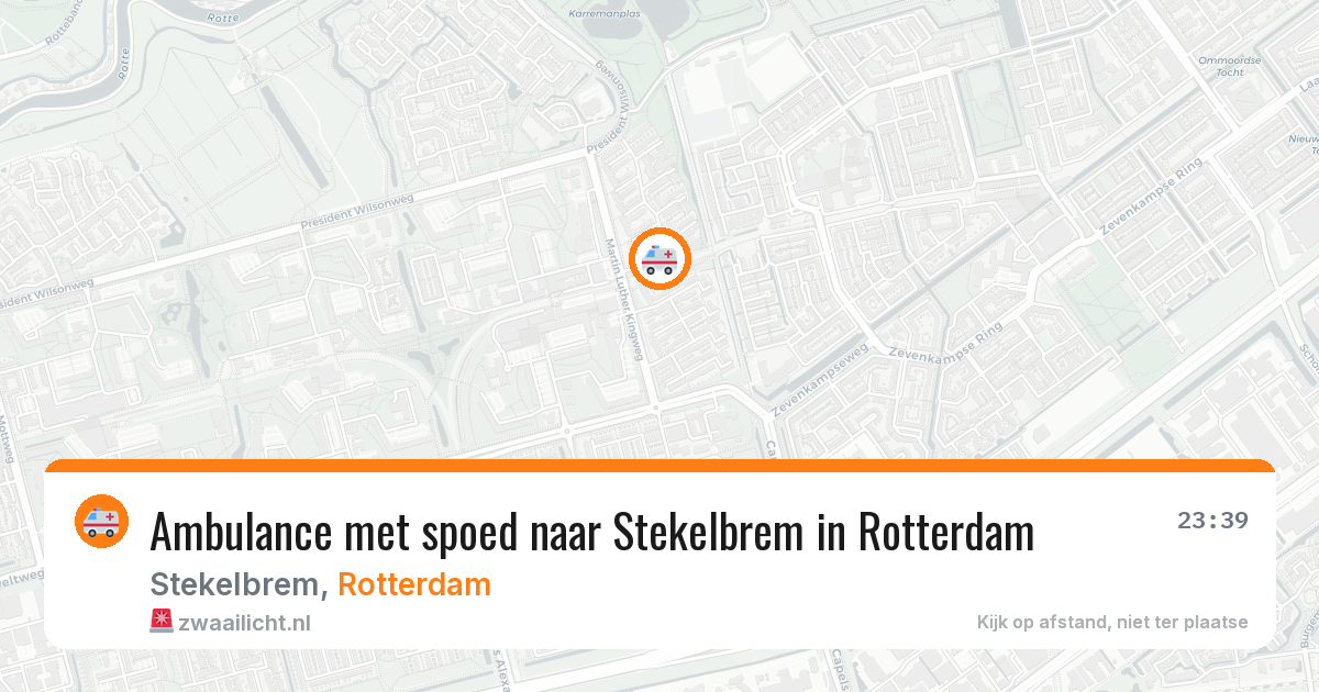 Ambulance met spoed naar Stekelbrem in Rotterdam — 20 jun 2026