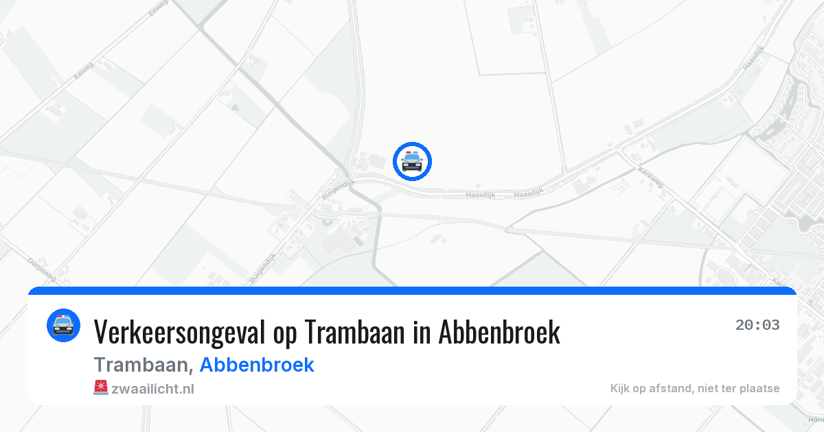 Verkeersongeval op Trambaan in Abbenbroek — 22 apr 2026