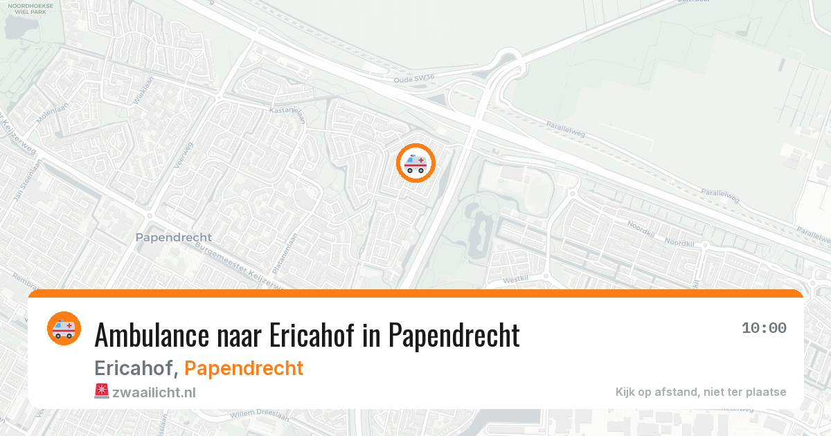 Ambulance naar Ericahof in Papendrecht — 18 jul 2026
