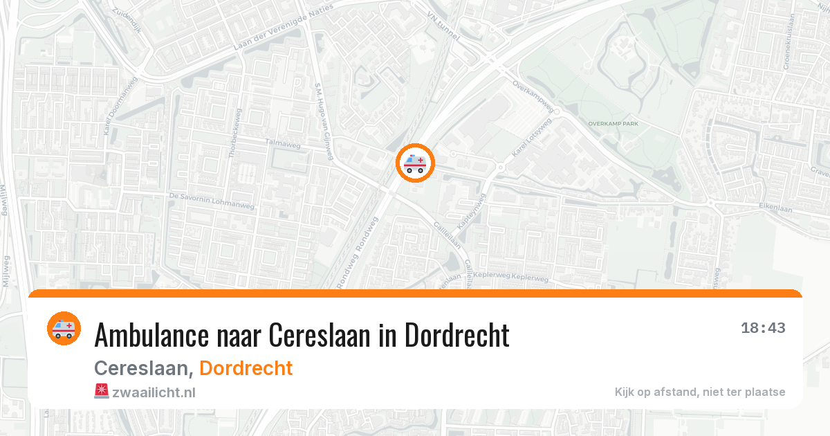 Ambulance naar Cereslaan in Dordrecht — 20 mrt 2026