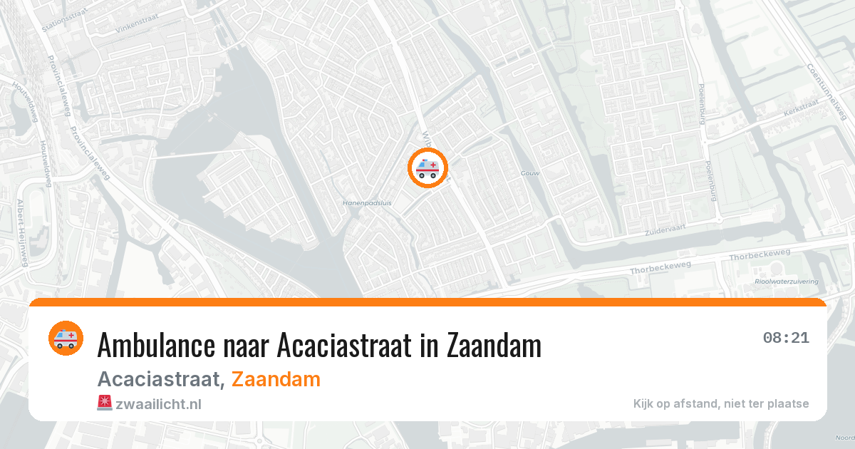 Ambulance naar Acaciastraat in Zaandam — 9 aug 2026