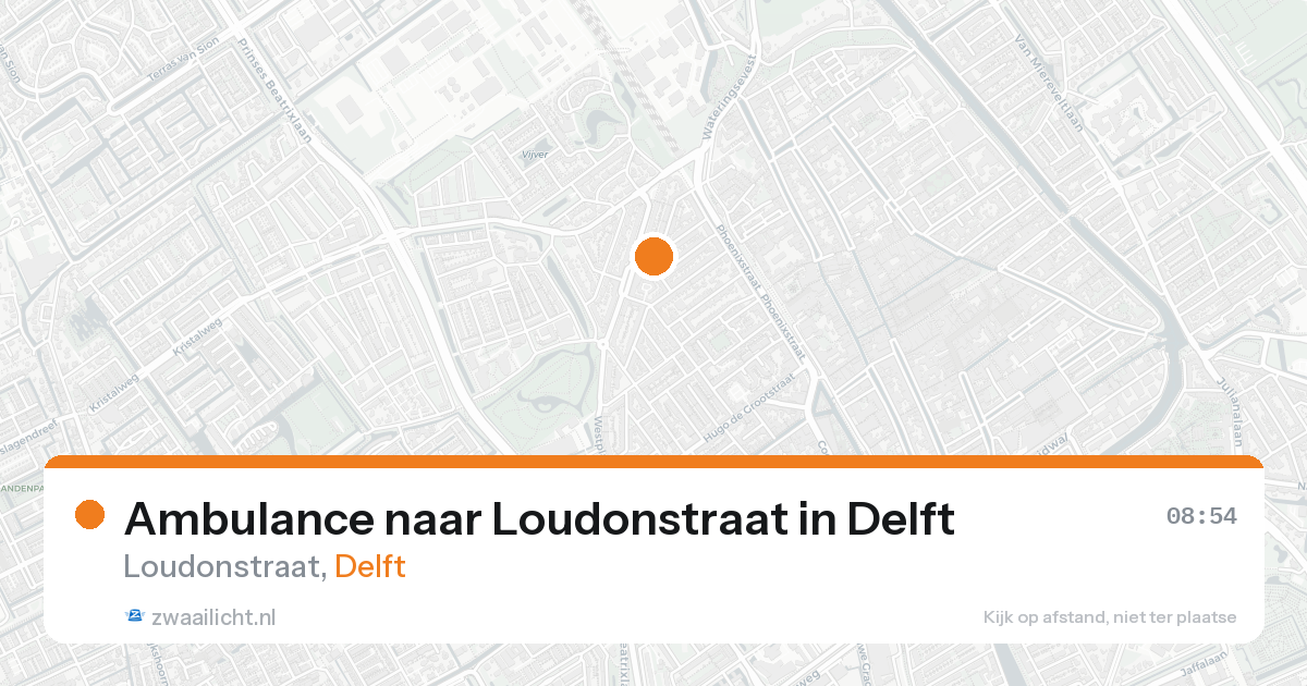 Ambulance naar Loudonstraat in Delft — 20 aug 2026