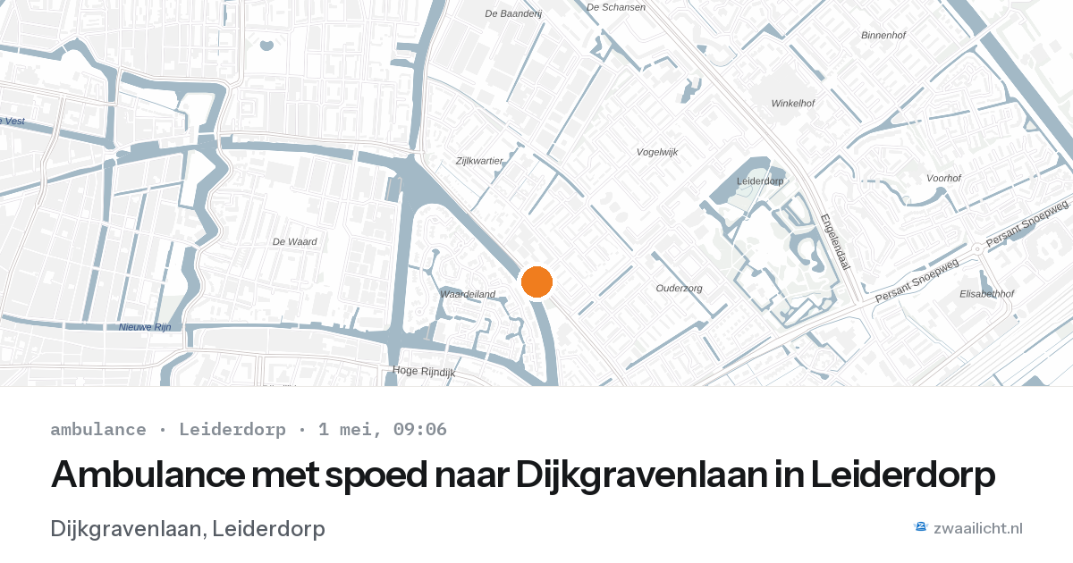 Ambulance met spoed naar Dijkgravenlaan in Leiderdorp — 1 mei 2026
