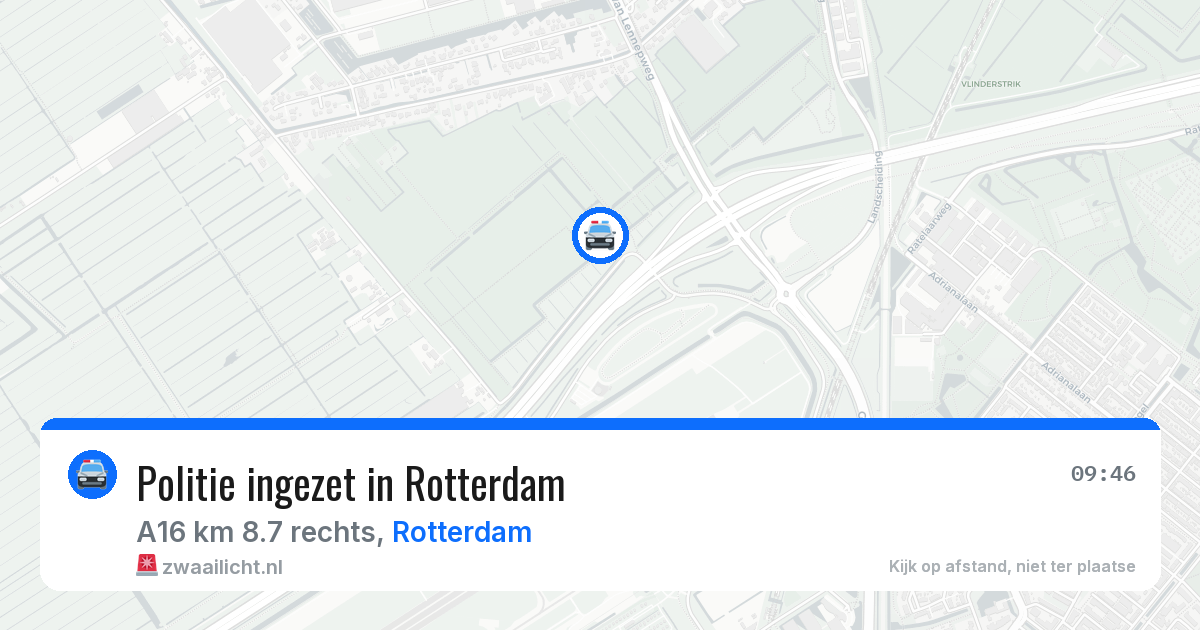 Politie ingezet in Rotterdam — 14 aug 2026 | 🚨 Zwaailicht.nl