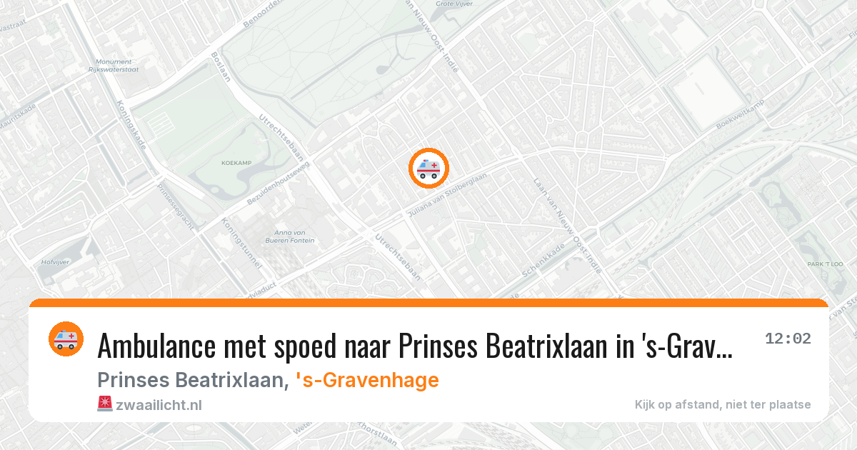 Ambulance met spoed naar Prinses Beatrixlaan in 's-Gravenhage — 24 mrt 2026