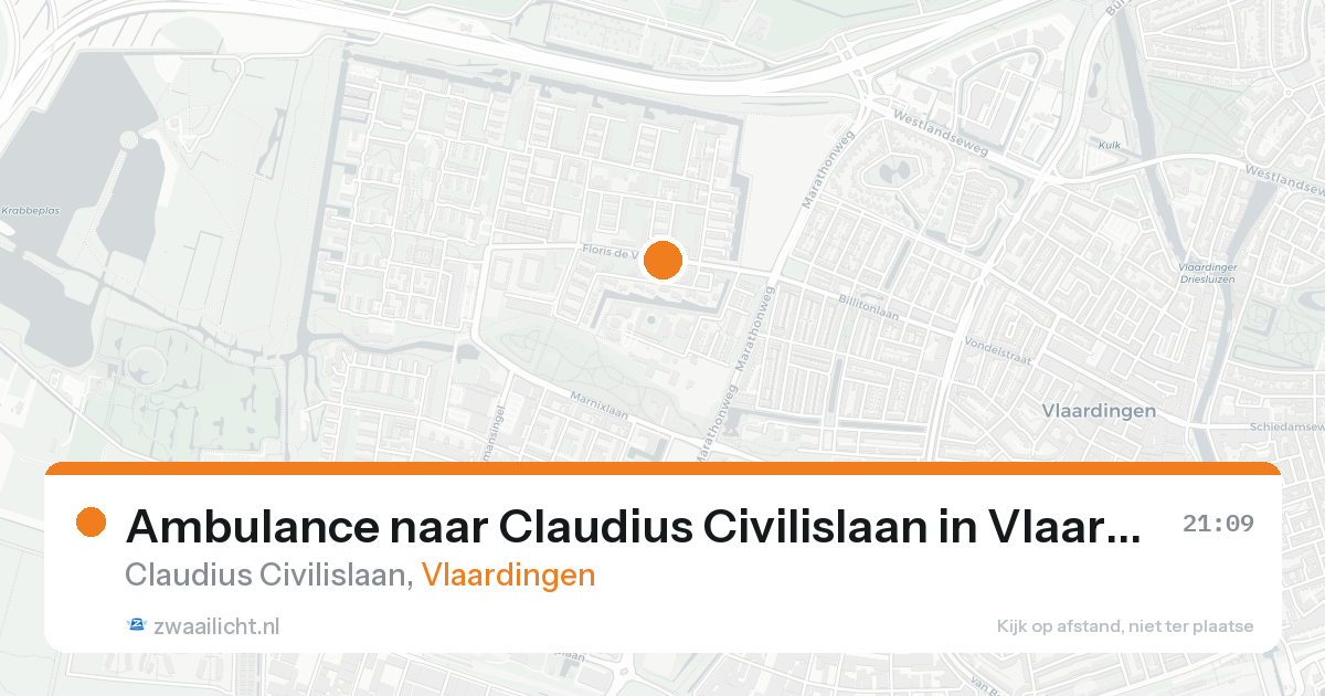 Ambulance naar Claudius Civilislaan in Vlaardingen — 18 aug 2026