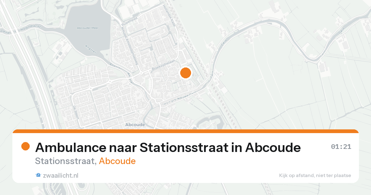 Ambulance naar Stationsstraat in Abcoude — 16 aug 2026