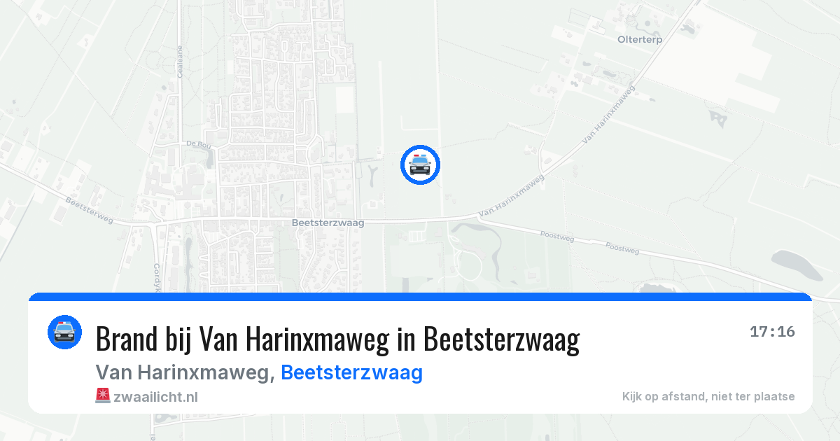 Brand bij Van Harinxmaweg in Beetsterzwaag — 7 jun 2026