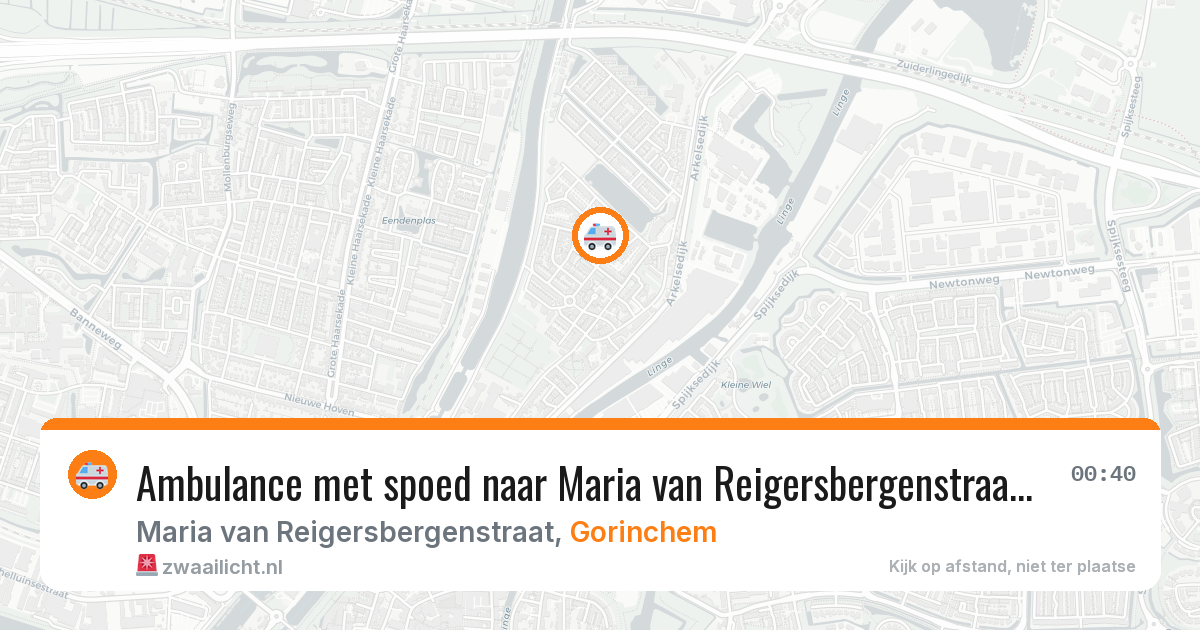 Ambulance met spoed naar Maria van Reigersbergenstraat in Gorinchem — 24 jun 2026