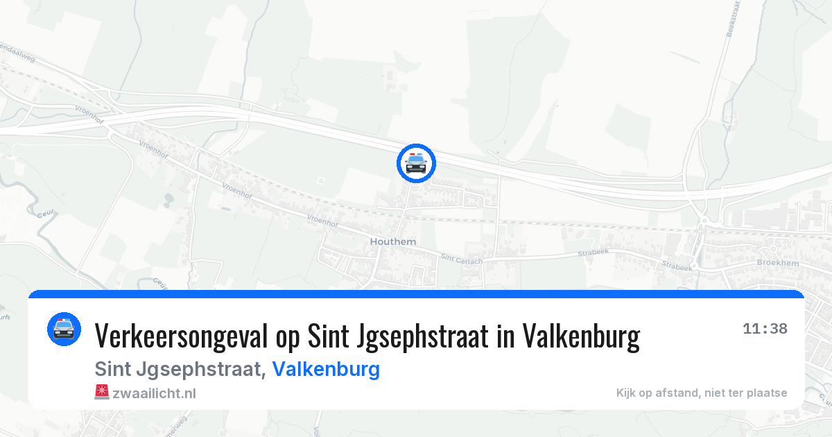 Verkeersongeval op Sint Jgsephstraat in Valkenburg — 9 jun 2026