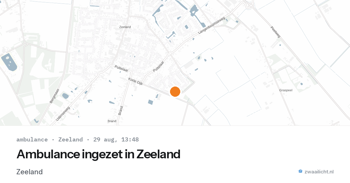 Ambulance ingezet in Zeeland — 29 aug 2026