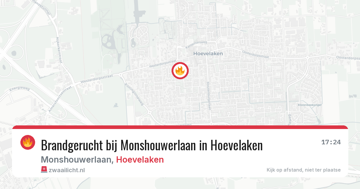 Brandgerucht bij Monshouwerlaan in Hoevelaken — 27 jun 2026
