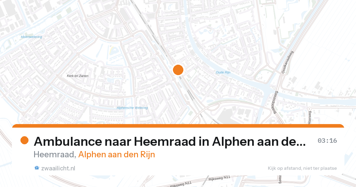Ambulance naar Heemraad in Alphen aan den Rijn — 27 aug 2026