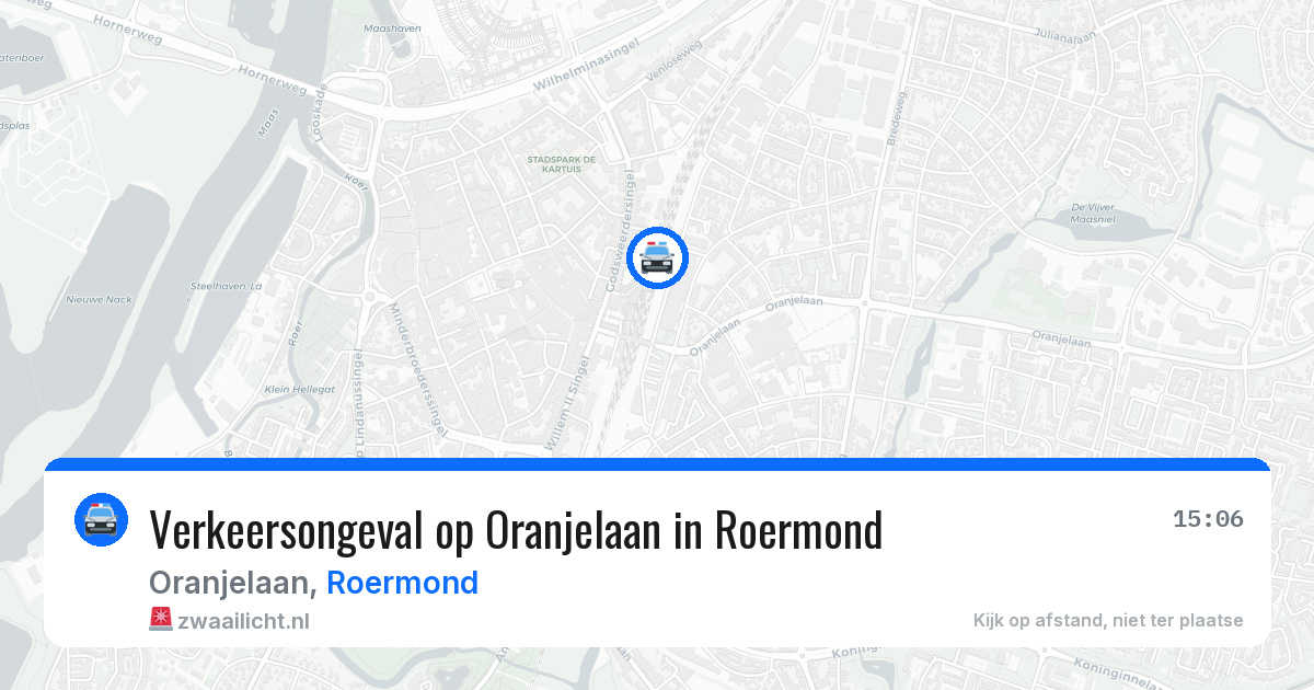 Verkeersongeval op Oranjelaan in Roermond — 12 apr 2026